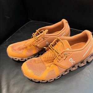 On Running Women's Sneakers in Orange and Tan